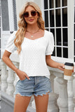 Eyelet Short Sleeve Top - PD SECRET REALM