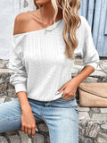 Eyelet Dropped Shoulder Blouse - PD SECRET REALM