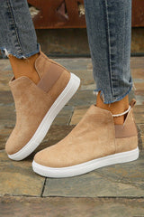 Camel High Top Slip-on Casual Sneakers