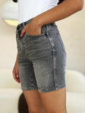 Judy Blue Full Size High Waist Washed Denim Shorts - PD SECRET REALM