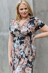 Full Size Floral Maxi Wrap Dress