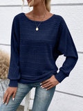 Full Size Round Neck Long Sleeve Top - PD SECRET REALM