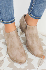 Philippine Gray Suede Ankle Boots