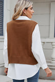 Cable-Knit V-Neck Sweater Vest - PD SECRET REALM