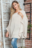 Round Neck Batwing Sleeve Sweater - PD SECRET REALM