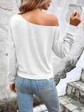 Eyelet Dropped Shoulder Blouse - PD SECRET REALM