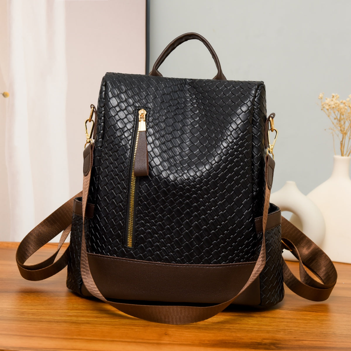 PU Leather Backpack Bag