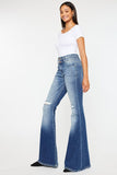 Kancan High Rise Wide Waistband Flare Jeans - PD SECRET REALM