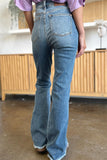 Judy Blue Full Size Distressed Raw Hem Bootcut Jeans - PD SECRET REALM