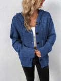 Button-Down Long Sleeve Hooded Sweater - PD SECRET REALM