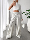 Elastic Waist Wide Leg Pants - PD SECRET REALM