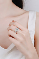 1 Carat Moissanite 925 Sterling Silver Heart Ring - PD SECRET REALM