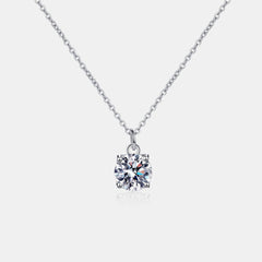 1 Carat Moissanite 925 Sterling Silver Necklace - PD SECRET REALM