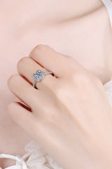 1 Carat Moissanite 925 Sterling Silver Ring - PD SECRET REALM