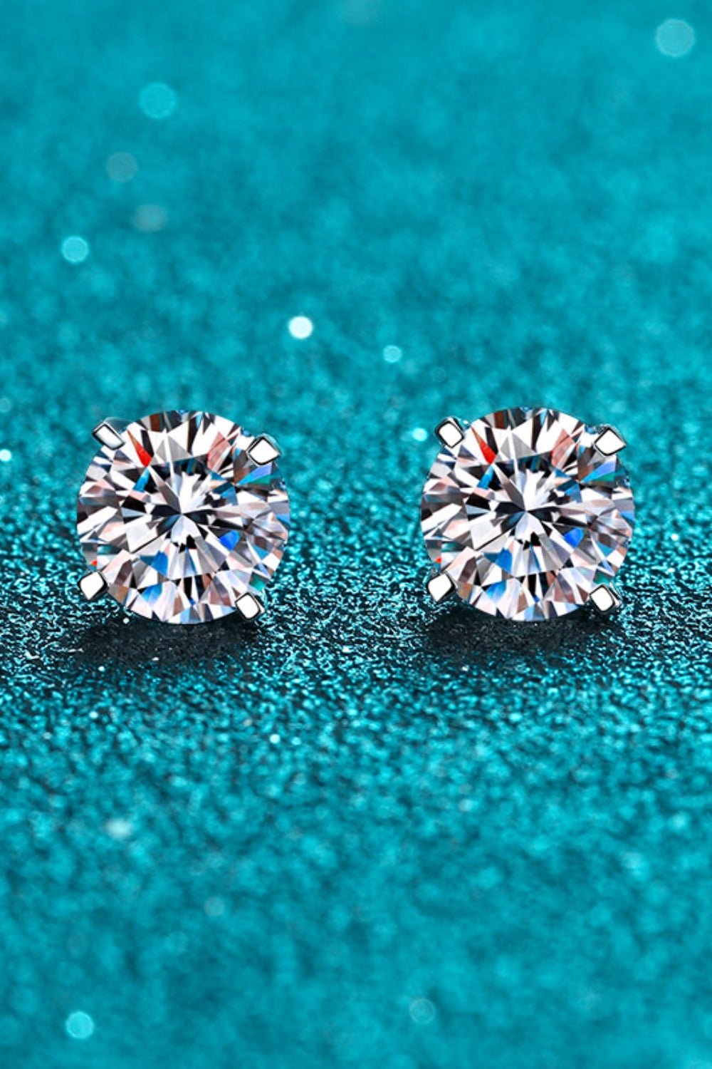 1 Carat Moissanite 925 Sterling Silver Stud Earrings - PD SECRET REALM