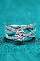 1 Carat Moissanite Crisscross Ring - PD SECRET REALM