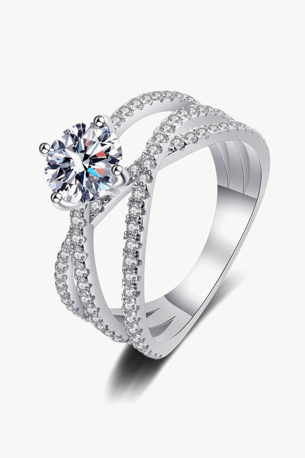 1 Carat Moissanite Crisscross Ring - PD SECRET REALM