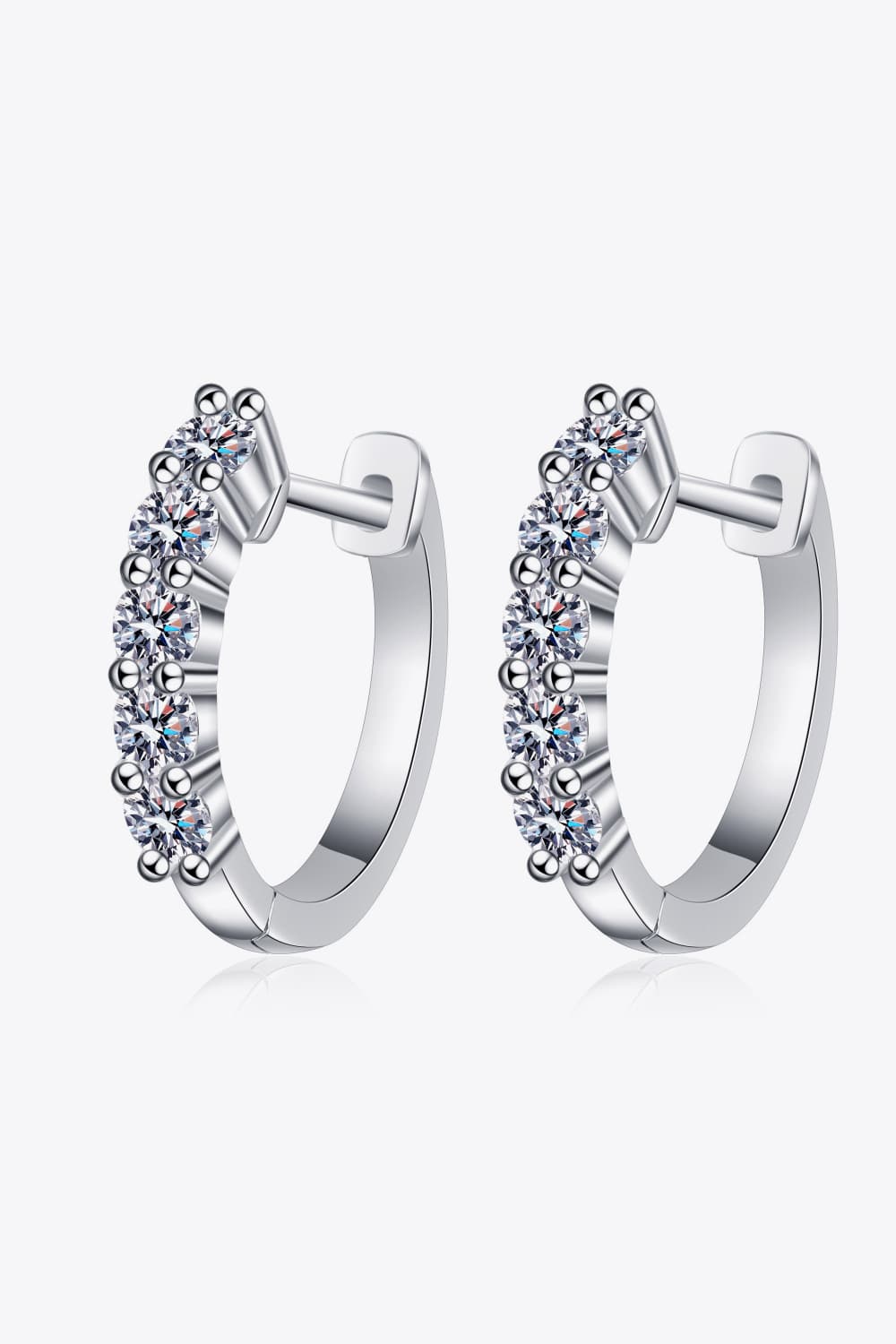 1 Carat Moissanite Hoop Earrings - PD SECRET REALM