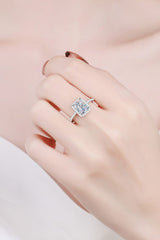 1 Carat Rectangle Moissanite Ring - PD SECRET REALM