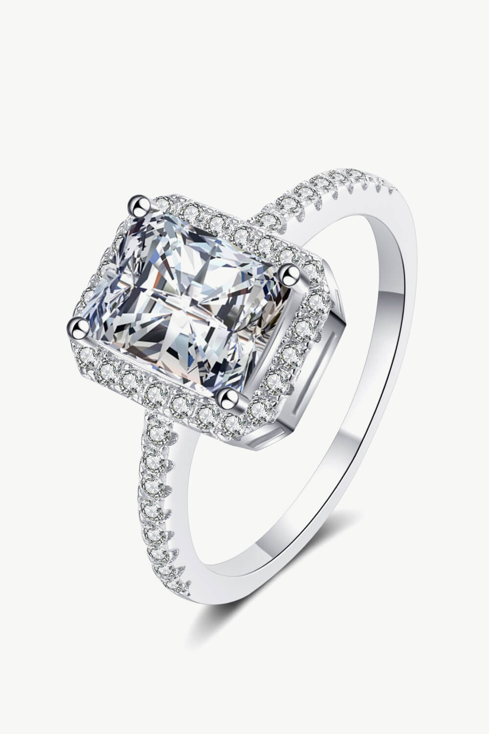 1 Carat Rectangle Moissanite Ring - PD SECRET REALM