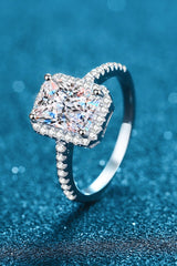 1 Carat Rectangle Moissanite Ring - PD SECRET REALM