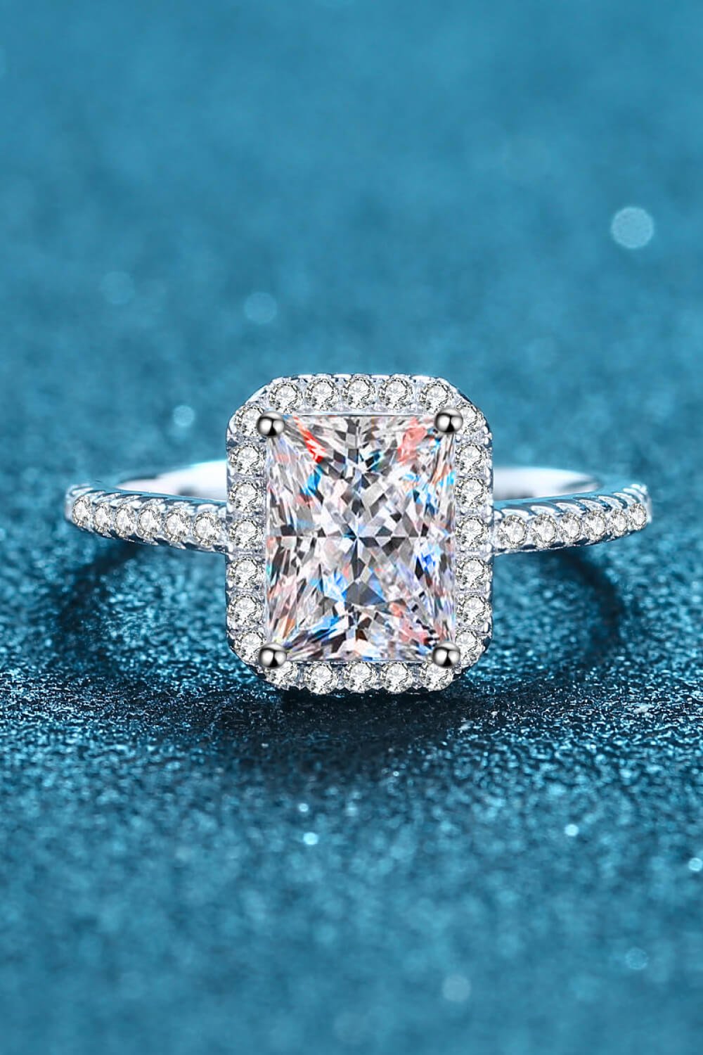 1 Carat Rectangle Moissanite Ring - PD SECRET REALM