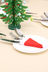 10 - Pack Christmas Hat Shaped Cutlery Covers - PD SECRET REALM