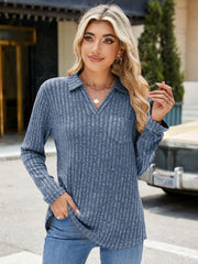 Ribbed Long Sleeve T-Shirt