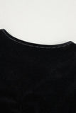 Pearl Detail Velvet V-Neck Long Sleeve Bodysuit - PD SECRET REALM