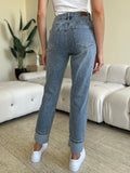 Judy Blue Full Size High Waist Cuff Hem Jeans - PD SECRET REALM