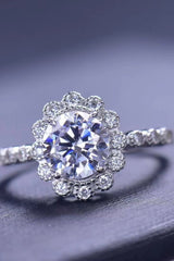 1.5 Carat Moissanite Floral - Shaped Cluster Ring - PD SECRET REALM