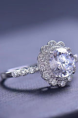 1.5 Carat Moissanite Floral - Shaped Cluster Ring - PD SECRET REALM