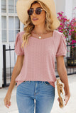 Eyelet Puff Sleeve T-Shirt - PD SECRET REALM