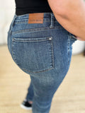 Judy Blue Full Size Mid Waist Distressed Slim Jeans - PD SECRET REALM