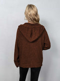 Button-Down Long Sleeve Hooded Sweater - PD SECRET REALM