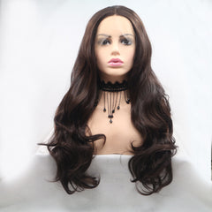 13*3" Lace Front Wigs Synthetic Long Wavy 24" 130% Density