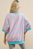 Boots Striped Round Neck Half Sleeve T-Shirt - PD SECRET REALM