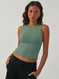 Round Neck Cropped Tank - PD SECRET REALM