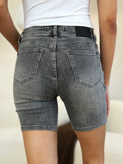 Judy Blue Full Size High Waist Washed Denim Shorts