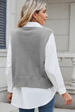 Cable-Knit V-Neck Sweater Vest - PD SECRET REALM