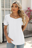 Eyelet Puff Sleeve T-Shirt - PD SECRET REALM