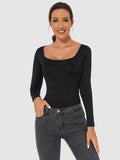 Full Size Scoop Neck Long Sleeve Bodysuit - PD SECRET REALM