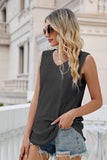 Eyelet V-Neck Tank - PD SECRET REALM