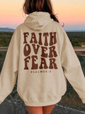 FAITH OVER FEAR Dropped Shoulder Hoodie - PD SECRET REALM