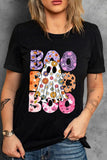 BOO Ghost Graphic Round Neck Short Sleeve T-Shirt - PD SECRET REALM