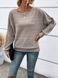 Full Size Round Neck Long Sleeve Top - PD SECRET REALM