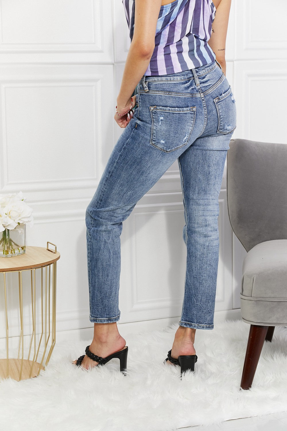 Kancan Full Size Amara High Rise Slim Straight Jeans - PD SECRET REALM