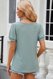 Eyelet Short Sleeve Top - PD SECRET REALM