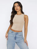 Round Neck Cropped Tank - PD SECRET REALM