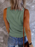 Ribbed V-Neck Wide Strap Tank - PD SECRET REALM